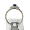 Bague d'occasion or 750 blanc saphir diamants - vue V3