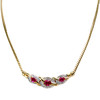 Collier d'occasion or 750 2 tons rubis diamants - vue V1