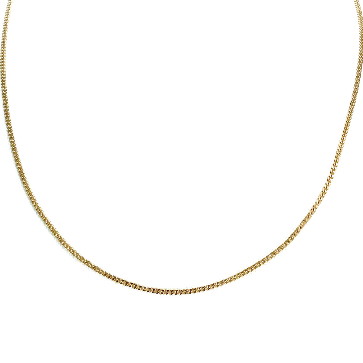 Chaîne d'occasion or 750 jaune maille gourmette 45 cm