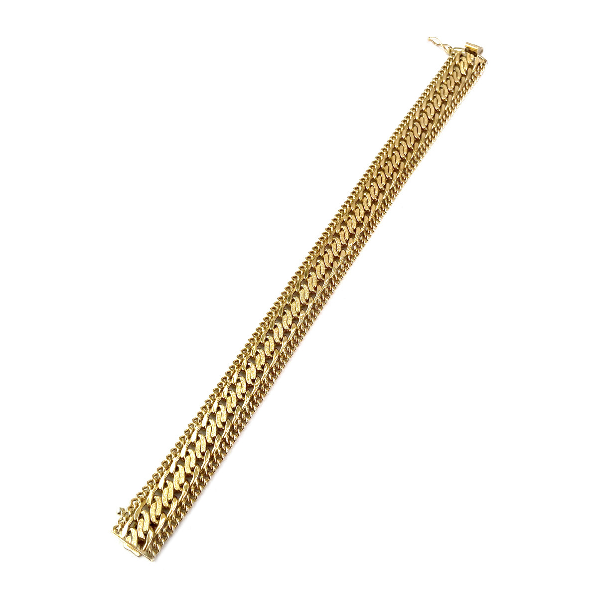 Bracelet d'occasion or 750 jaune maille fantaisie 20 cm - vue 2