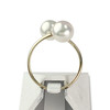 Bague d'occasion or 375 jaune perle de culture de chine - vue V3