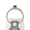 Bague d'occasion or 750 2 tons rubis diamant - vue V3