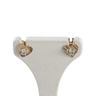Boucles d'oreilles d'occasion or 750 jaune zirconias