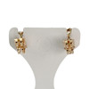 Boucles d'oreilles d'occasion or 750 jaune zirconias - vue V3
