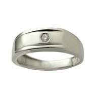 Bague d'occasion or 375 blanc diamant