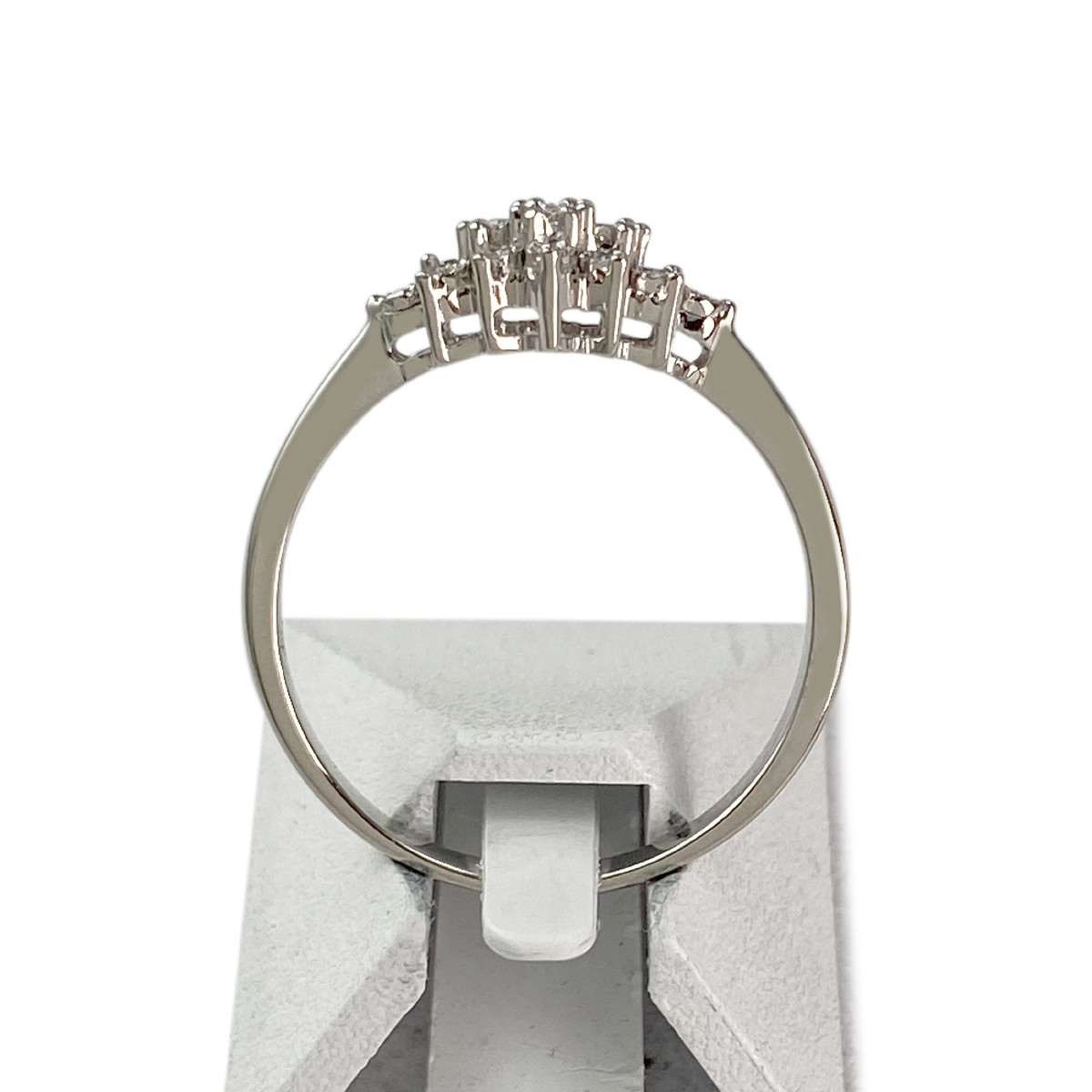 Bague d'occasion or 750 blanc diamants - vue 3
