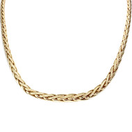 Collier en chute d'occasion or 750 jaune maille palmier 45 cm