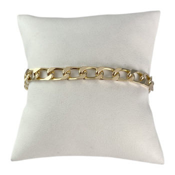 Bracelet d'occasion or 750 jaune maille gourmette 18,5 cm