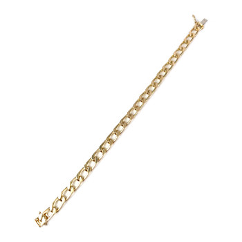 Bracelet d'occasion or 750 jaune maille gourmette 18,5 cm