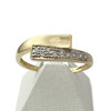 Bague d'occasion or 750 jaune 2 tons diamants - vue V1