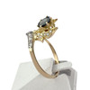 Bague d'occasion or 750 2 tons saphir diamants - vue V2