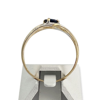 Bague d'occasion or 750 2 tons saphir