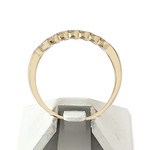 Bague demi tour d'occasion or 750 jaune diamants - vue 3