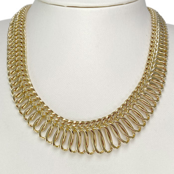 Collier d'occasion or 750 jaune maille fantaisie 45 cm