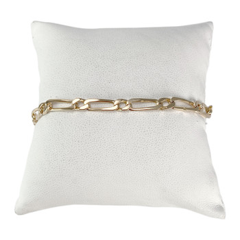 Bracelet d'occasion or 750 jaune maille cheval alternée 19 cm