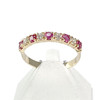 Bague d'occasion or 750 jaune diamants rubis - vue V1