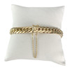 Bracelet d'occasion or 750 jaune maille anglaise 18,5 cm - vue V2