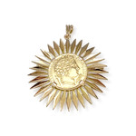 Pendentif broche d'occasion or 750 jaune porte pièce - vue 1