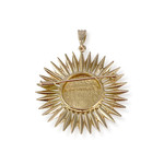 Tweedehands gouden broche hanger 750 gele munthouder - bekijk 2