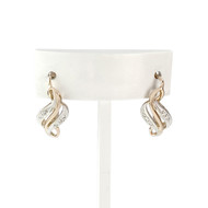 Precious stones earrings 2 gold 585 diamonds