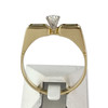 Bague d'occasion or 750 jaune diamant émeraudes - vue V3
