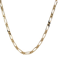 Chaîne d'occasion or 750 jaune maille cheval alternée 56 cm