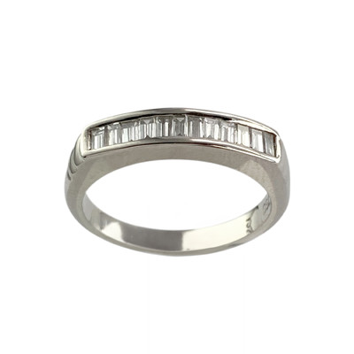 Bague Dhamani d'occasion or 750 blanc diamants