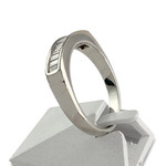 Bague Dhamani d'occasion or 750 blanc diamants - vue 2