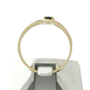 Bague d'occasion or 750 2 tons saphir diamants