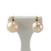 Boucles d'oreilles clous or 375 jaune perles de culture de chine - vue V1