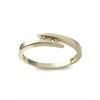 Bague d'occasion or 375 jaune diamants - vue V1