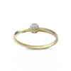 Bague d'occasion or 750 2 tons diamants - vue V1