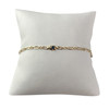 Bracelet d'occasion or 750 jaune maille cheval alternée saphirs 19,5 cm - vue V1