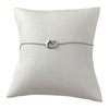 Bracelet d'occasion or 750 blanc maille jaseron diamants 20,5 cm - vue V1