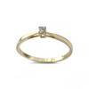 Solitaire d'occasion or 375 jaune diamant - vue V1