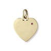 Pendentif coeur d'occasion or 750 rubis synthétique - vue V2