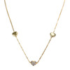 Collier d'occasion or 750 jaune maille jaseron zirconias 42 cm - vue V1