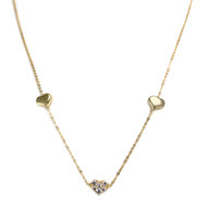 Collier d'occasion or 750 jaune maille jaseron zirconias 42 cm
