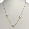 Collier d'occasion or 750 jaune maille jaseron zirconias 42 cm - vue V2