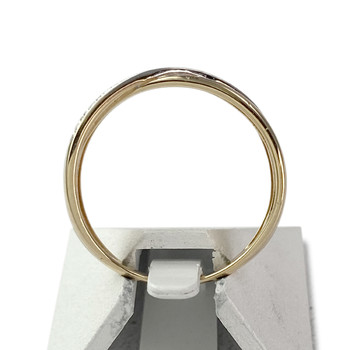 Tweedehands gouden ring 750 2 toon diamanten