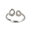 Bague d'occasion or 375 blanc diamants - vue V1