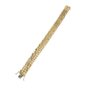 Bracelet d'occasion or 750 jaune maille fantaisie 19,5 cm