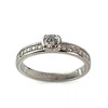 Solitaire d'occasion or 750 blanc diamants - vue V1