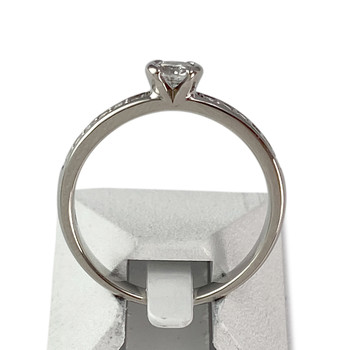 Solitaire second hand gold 750 white diamonds