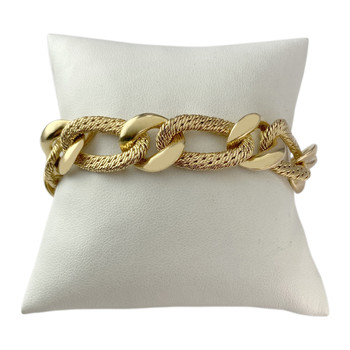 Bracelet d'occasion or 750 jaune maille fantaisie 19 cm