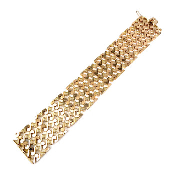 Bracelet d'occasion or 750 jaune maille fantaisie 19,5 cm