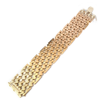 Bracelet d'occasion or 750 jaune maille fantaisie 19,5 cm