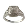 Bague d'occasion or 375 blanc diamants - vue V1