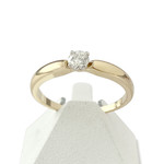 Solitaire d'occasion 2 ors 750 diamant - vue 1