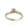 Solitaire d'occasion or 750 jaune diamant - vue V1